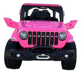 Montable Mini Rubicon 4x4 llantas de goma, con control remoto (Rosa)