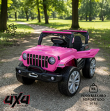 Montable Mini Rubicon 4x4 llantas de goma, con control remoto (Rosa)