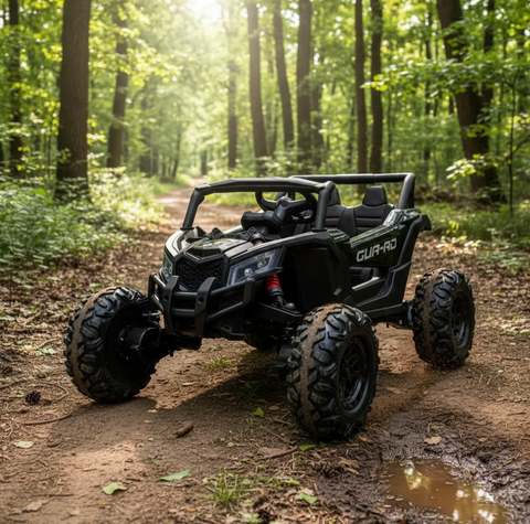 Montable 105 Todo Terreno 24v 4x4 (Negro) llanta de goma Con Control Remoto