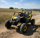 Montable 105 Todo Terreno 24v 4x4 (Amarillo) , llantas de goma, Con Control Remoto