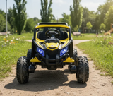 Montable 105 Todo Terreno 24v 4x4 (Amarillo) , llantas de goma, Con Control Remoto