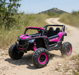 Montable 105 Todo Terreno 24v 4x4 (Rosa) llanta de goma, Con Control Remoto