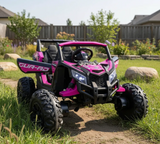 Montable 105 Todo Terreno 24v 4x4 (Rosa) llanta de goma, Con Control Remoto