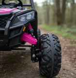 Montable 105 Todo Terreno 24v 4x4 (Rosa) llanta de goma, Con Control Remoto