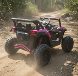 Montable 105 Todo Terreno 24v 4x4 (Rosa) llanta de goma, Con Control Remoto