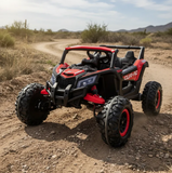 Montable 105 Todo Terreno 24v 4x4 (Rojo) llanta de goma, Con Control Remoto