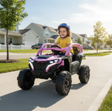 Montable Electrico 12v Mini Polaris Base 4x4 Control Remoto (Rosa)