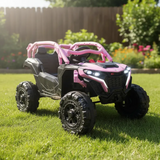 Montable Electrico 12v Mini Polaris Base 4x4 Control Remoto (Rosa)