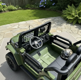 Montable Electrico Tipo Jeep 1202, Llantas Goma, 4x4, Control (Verde)