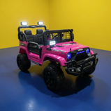 Montable Electrico Tipo Jeep 1202, Llantas Goma, 4x4, Control (Rosa)