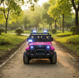 Montable Electrico Tipo Jeep 1202, Llantas Goma, 4x4, Control (Rosa)