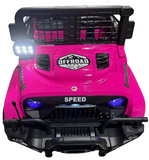 Montable Electrico Tipo Jeep 1202, Llantas Goma, 4x4, Control (Rosa)