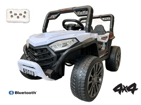 Montable Buggy 5588 4x4 llantas de goma, con control remoto (Blanco)